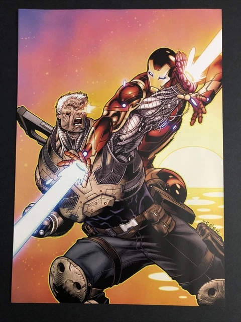 Avengers X-Sanction #2 Cable Vs Iron Man COVER-Marvel Comic Book Poster 7.5"x11"