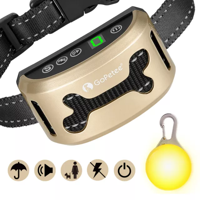 Collier Anti-aboiement Chien 3 Modes IP65 Rechargeable Sangle réglable 19-60 cm