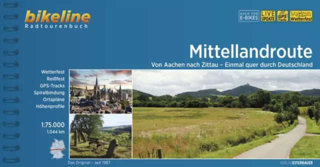 Mittellandroute | Esterbauer Verlag | Taschenbuch | Bikeline Radtourenbücher