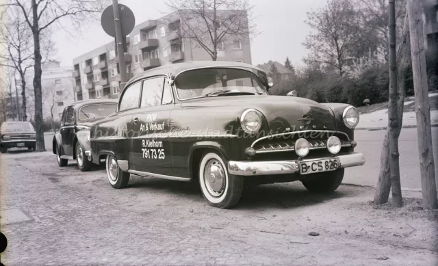 Tolles großes Negativ - Opel Olympia Rekord - Auto Berlin - Altes Foto 1970er