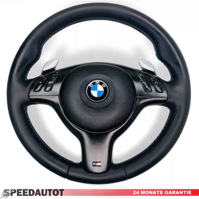 ÉCHANGE VOLANT CUIR aplati BMW E46 M3 X5 3,0i NEUF CUIR - CACHE MULTI SMG  EUR 299,00 - PicClick FR