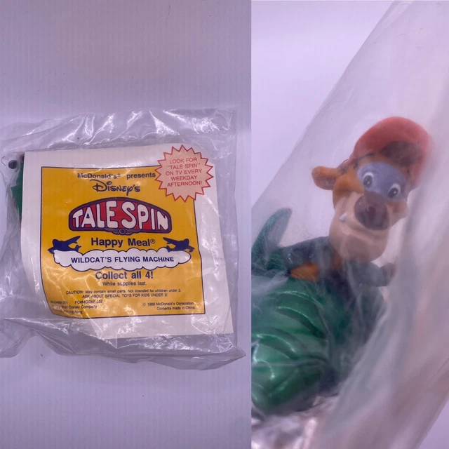 1989 MCDONALD’S DISNEY Tale Spin Wildcat Flying Machine Happy Meal Toy