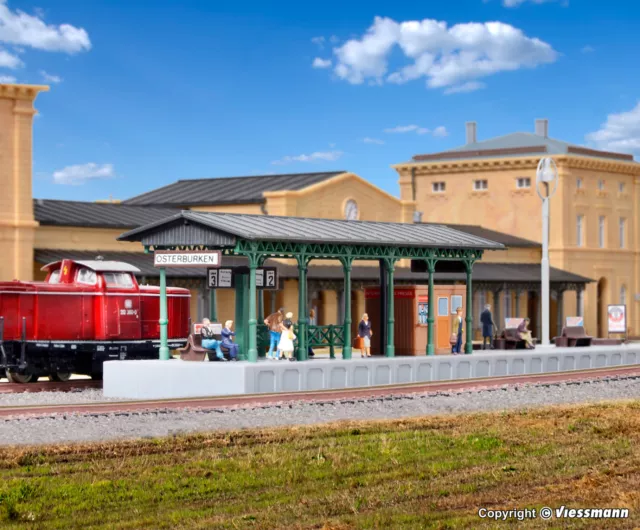 Kibri 37754 Spur N - Bahnsteig mit Beleuchtung NEU und OVP