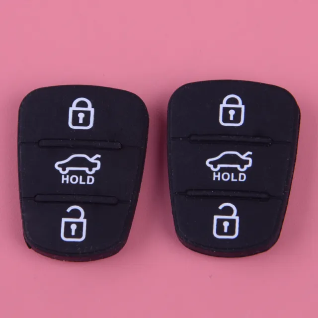 4 X Silicone 3 Button Remote Flip Key Case Pad fit for Hyundai IX35 I30 Kia Seed