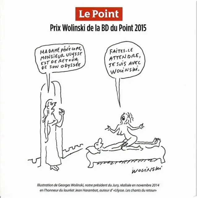 Carton D'invitation Pour La Soiree Du Prix Wolinski De La Bd Du Point 2015 Neuf