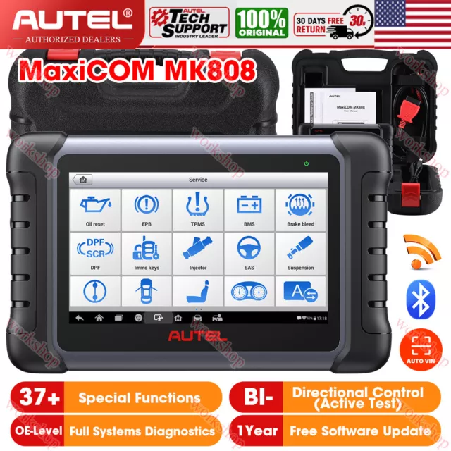 Autel MaxiCOM MK808 Bidirectional Car Diagnostic Scanner Tool Key Coding TPMS