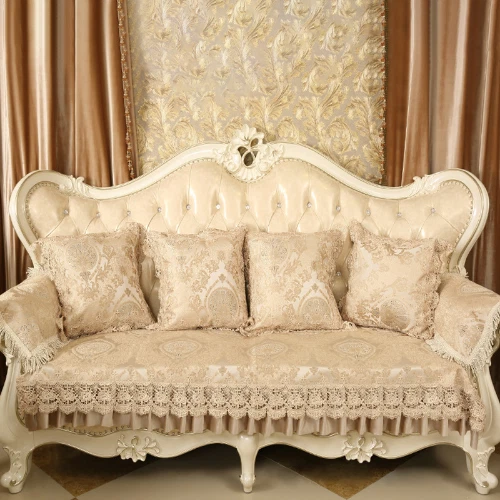 Sofa Covers Luxury Embroidery Lace Sofa Backrest Towel Non Slip Sofa Towel Cover
