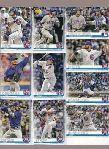 2019 Topps Full Chicago Cubs Team Set Kris Bryant Javier Baez Anthony Rizzo 35