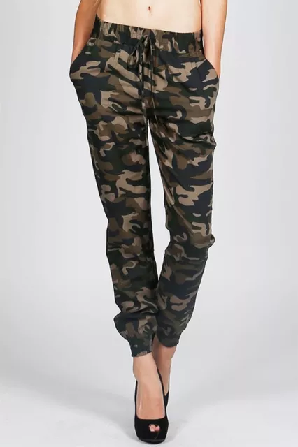 Army Camouflage joggers Camo ankle pants Military Rayon S M L 2-12