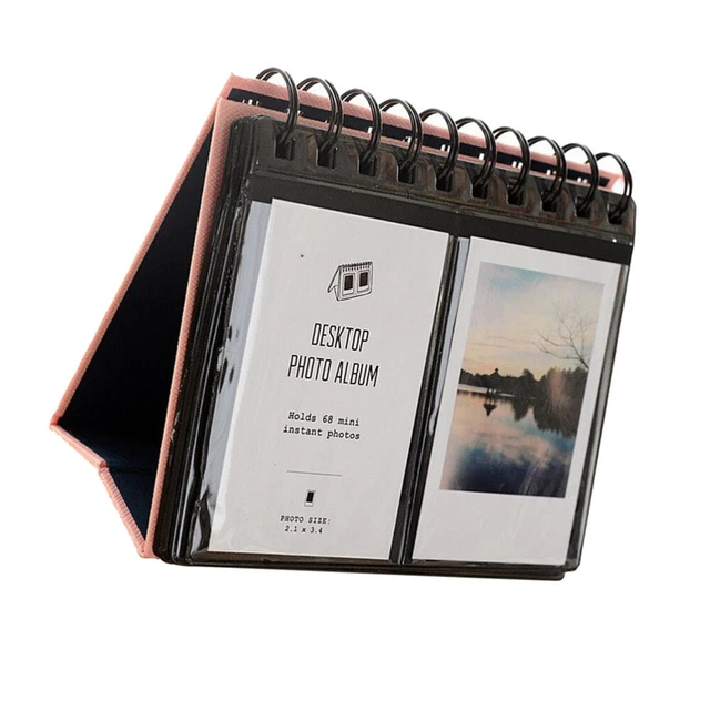 Mini Album Fotografico In Pelle PU Con 96 Tasche, Per Foto 3x3 Pollici, Raccoglitore Portatili, Colore Blu