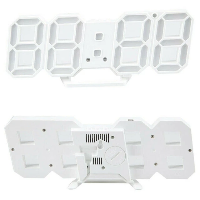 Moderne Large Grand Chiffres LED Horloge Numérique Calendrier Température Mur