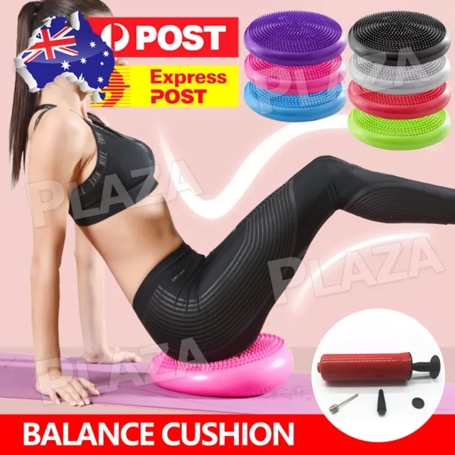 Stability Balance Cushion Wobble Air Ankle Knee Strength Rehab Au Exercise Disc