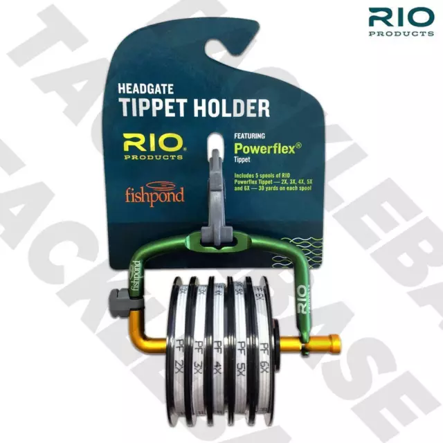 Rio Fishpond Headgate Tippet Holder + 5 Spools Of Powerflex Tippet