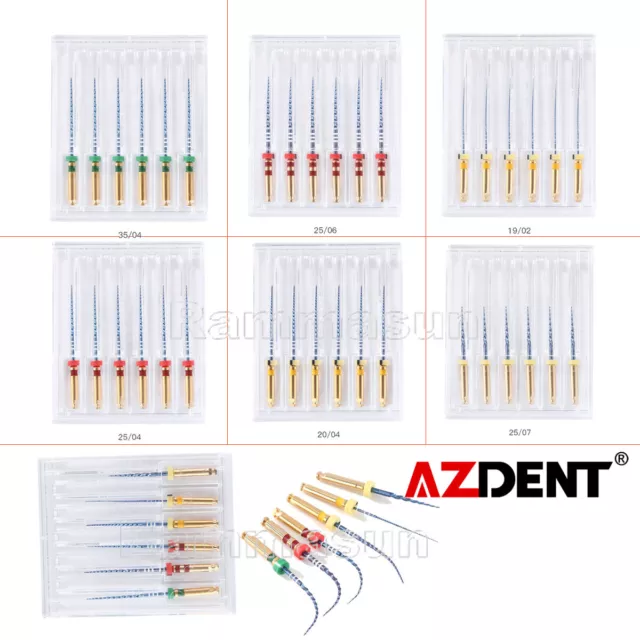 Dental Heat Activated NiTi Files 25mm Engine Use 6 size For Root Canal Treatment