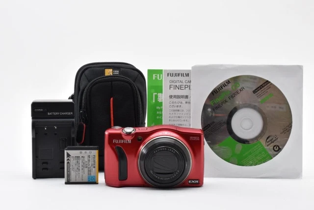 FUJIFILM FINEPIX F820EXR Red Compact Digital Camera Tested Working