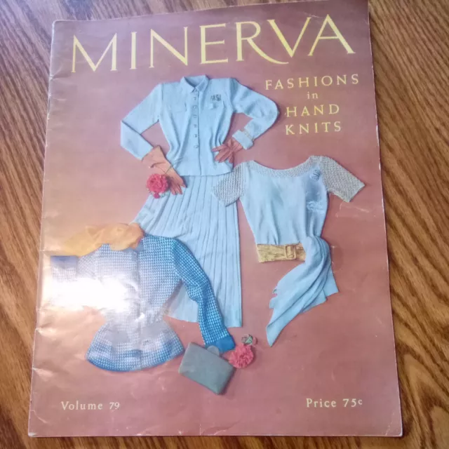 Minerva Fashions In Hand Knits Volume 79 1949 Knitting & Crochet Pattern Booklet