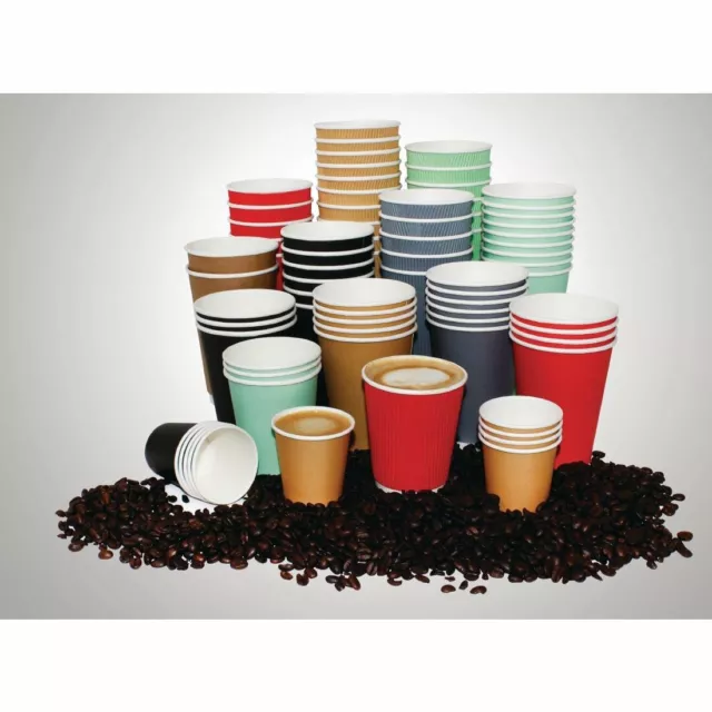Fiesta Disposable Black Hot Cups 340ml x1000 2