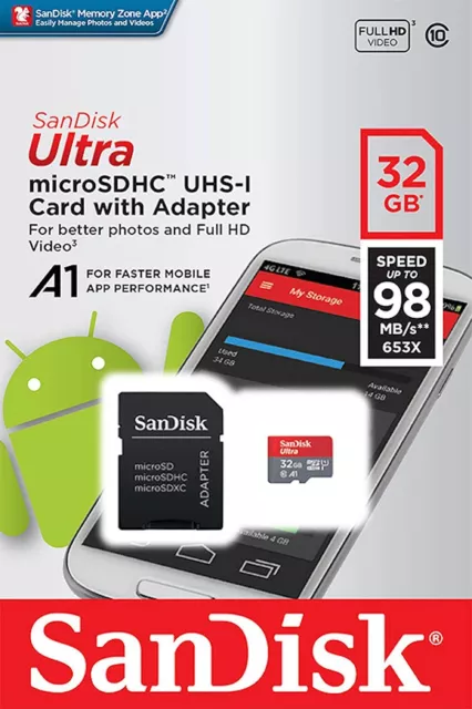 GENUINE SanDisk Ultra Micro SD Card 32GB Class 10 Memory Card For Mobile Nintend
