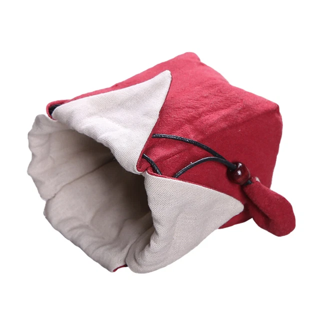 Sacchetto da tè portafoglio con cavo cotone-lino-sacchetto da treno con corda viaggio kimono