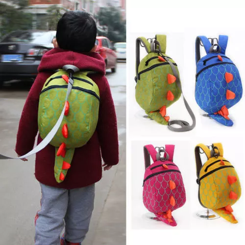 Baby Toddler Kids Child Dinosaur Canvas Harness Backpack Schoolbag Shoulder Bag 2