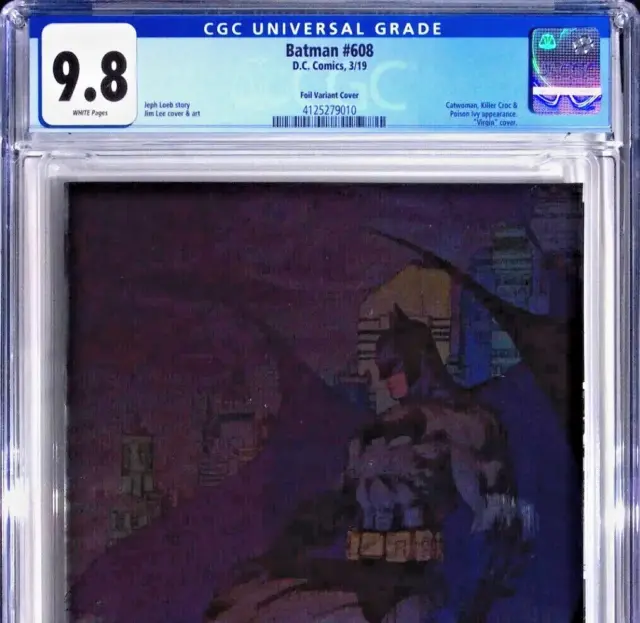 Batman #608 CGC 9.8 Jim Lee Art/Cover Virgin Foil Variant Expo Hush Dc Comic 3