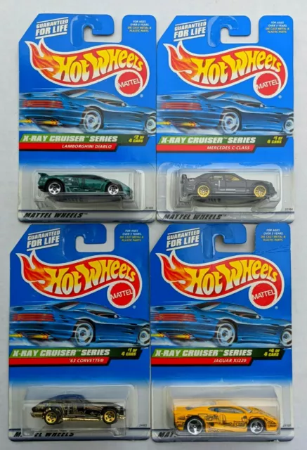 Hot Wheels X-Ray Cruiser Series '63 Corvette Mercedes Jaguar Lamborghini