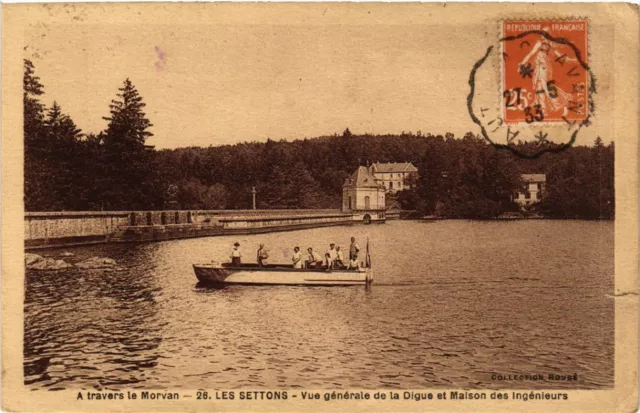 CPA A travers le MORVAN - Les SETTONS - Vue générale de la Digue et. (457202)