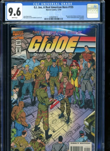 G.I. Joe A Real American Hero #155 CGC 9.6 1994 Marvel Low Print Run Last Issue