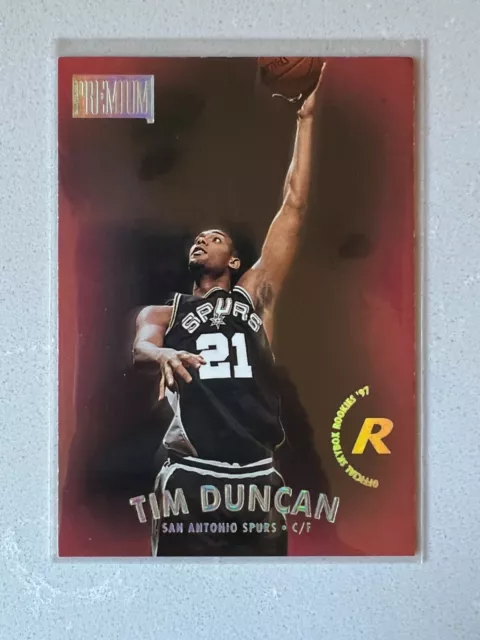 1997-98 Skybox Premium Tim Duncan Rookie Card #112 San Antonio Spurs RC