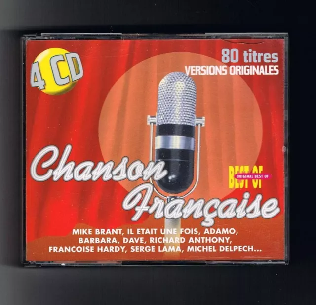 CHANSON FRANCAISE BEST OF- COFFRET 4 CD -BARBARA-René JOLY-Dick RIVERS…80 Titres