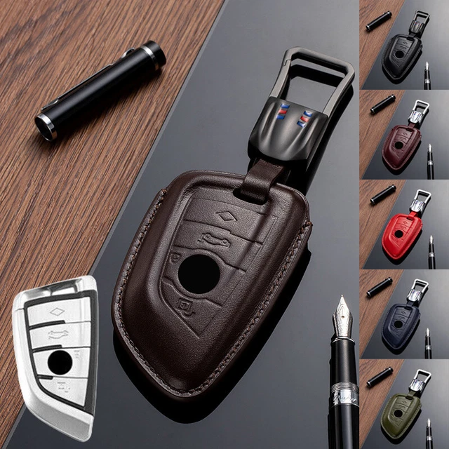 Genuine Leather Car Key Case Cover For BMW 2 3 5 6 7 X1 X2 X3 X4 X5 X6 X7 M5 X5M
