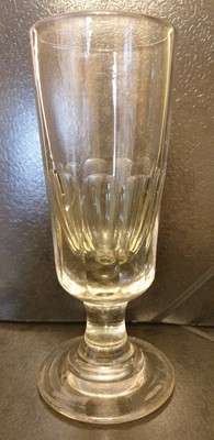 ancien VERRE à Absinthe XIXé Taillé à Côtes Plates Épais 