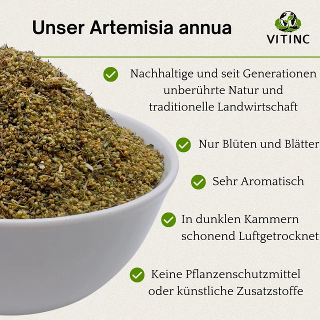 ARTEMISIA ANNUA | Einjähriger Beifuß | 100% Natürlich | 100g | VITINC ...