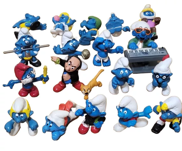 PVC Super Smurfs 40201 to 40512 SCHLEICH BULLY official & BOOTLEG pitufo smurf