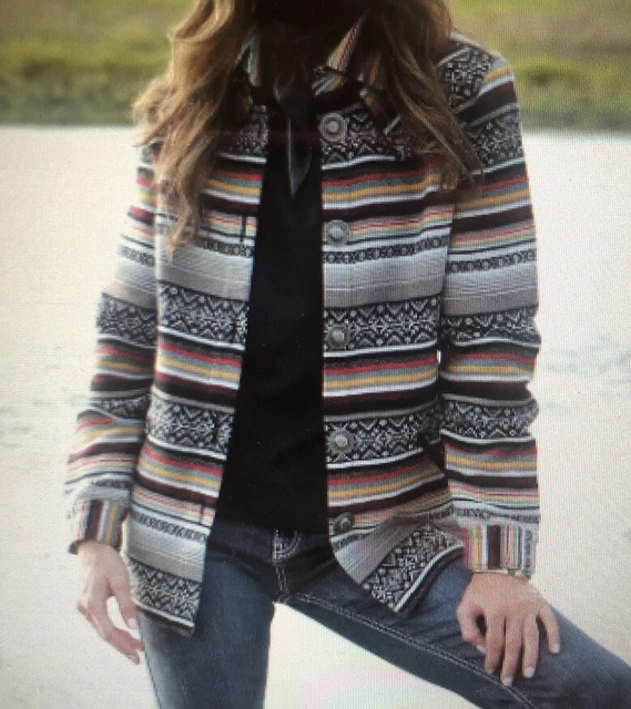 Cruel denim tweed coat with best sale hood
