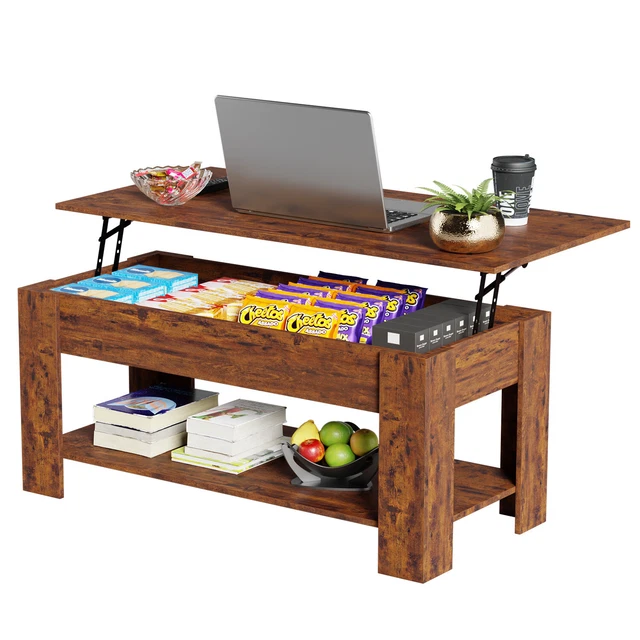 COFFEE TABLE LIFT Top Coffee Tables with Hidden Compartment and Storage ...