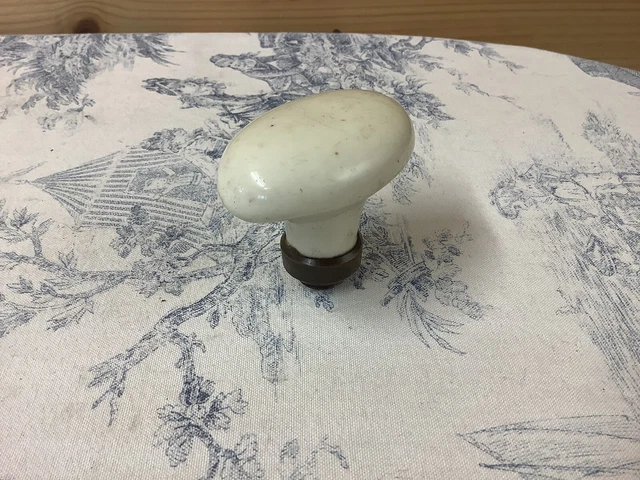 Bouton de porte en céramique française vintage - poignée - récupéré récupéré