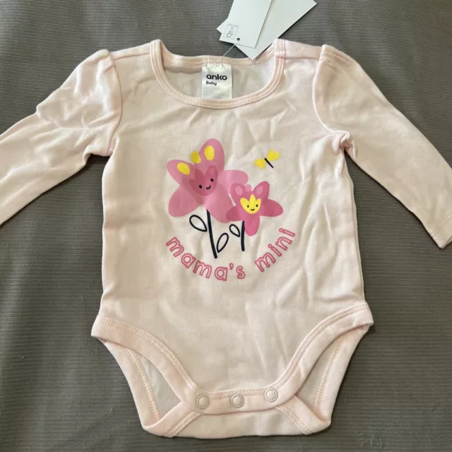 BNWT Baby Girls Long Sleeve Romper Size 00