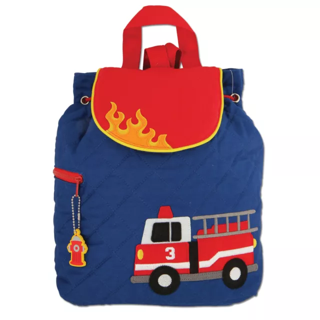 Stephen Joseph Quilted Firetruck Backpack for Boys Toddler Preschool Book Bags