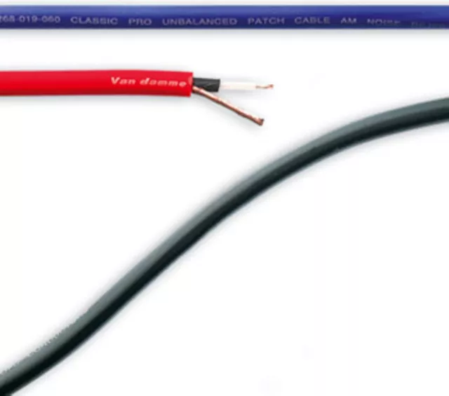 Van Damme Pro Grade Classic UNBALANCED Pro-patch Cable By The Metre - Colours