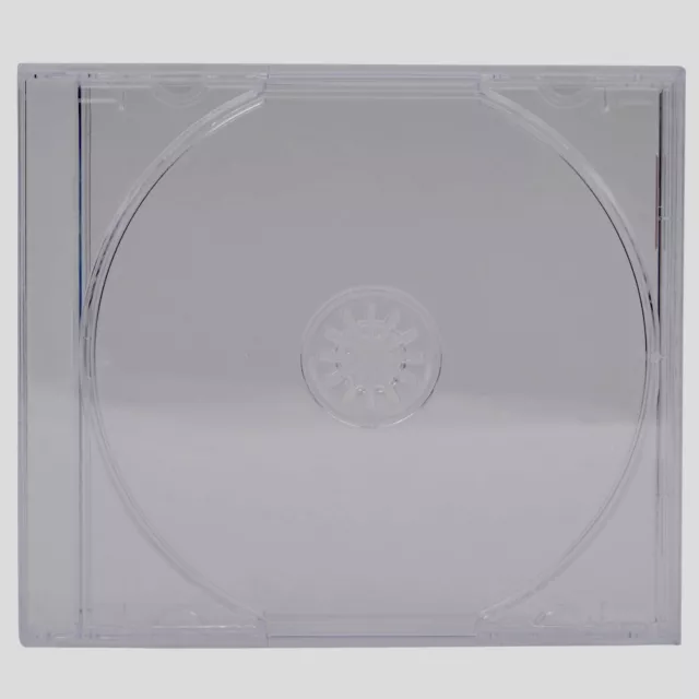 100 X Single CD DVD Blu Ray Disc Case Clear Tray – with 10.4 mm Spine for 1 Disc