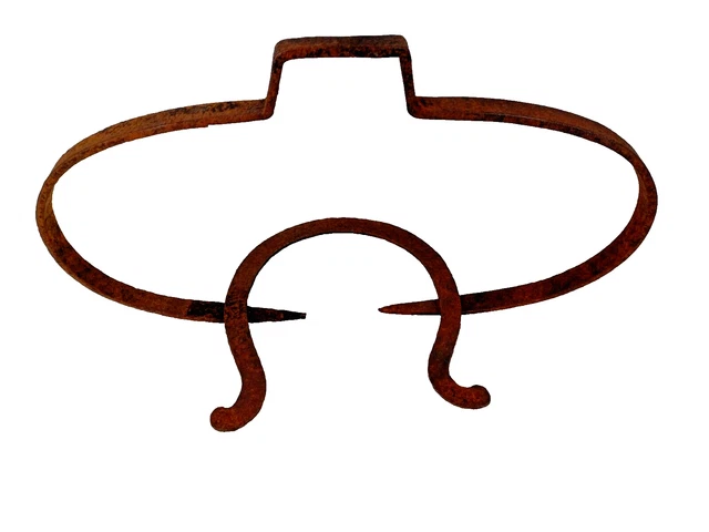 Ancienne Crémaillère De Cheminée En Fer Forgé – France, Début 1900 – Déco