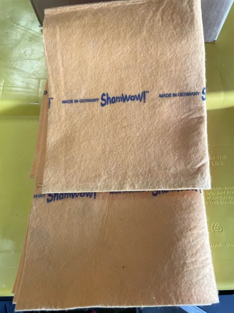 Dos (2) ShamWow! originales "Toallas falsas súper absorbentes 27,5""x20"