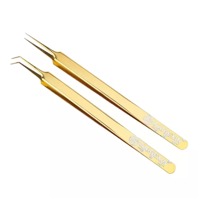 Stainless Steel Tweezers Curved Straight Tip for Phone Motherboard Fly Wire Tool