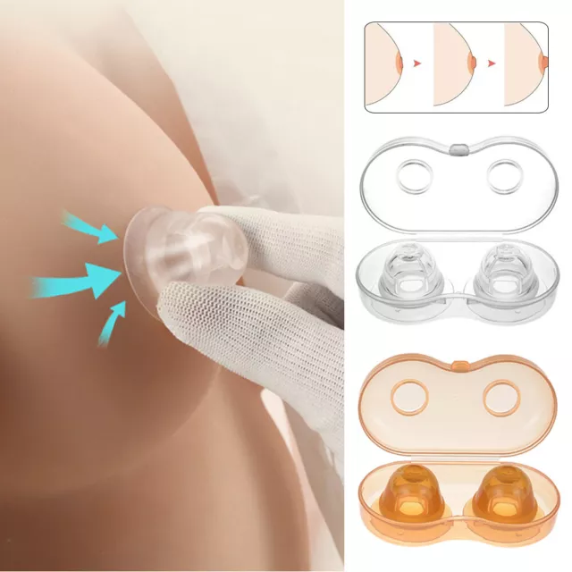 2PCS Breast Correcting Shell Nipple Shield Inverted Nipple Correction Women