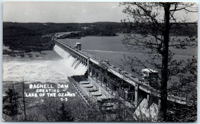 Postcard - Bagnell Dam Creating "Lake of the Ozarks", Missouri, USA