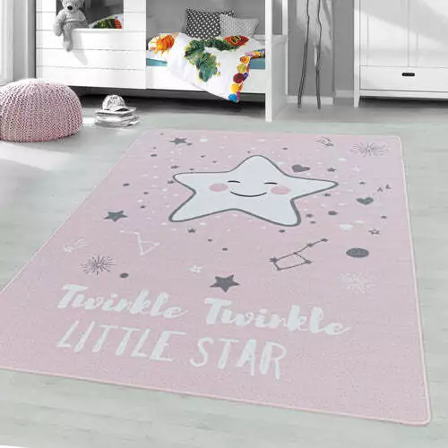 Tappeto a stella tappeto per bambini decorazione a stelle cameretta dei bambini tappeto a pelo corto (rosa/160x