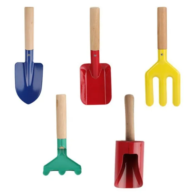 Kids Color Garden Tools Mini Metal Trowel Children Gardening Trowel Rake Shovel