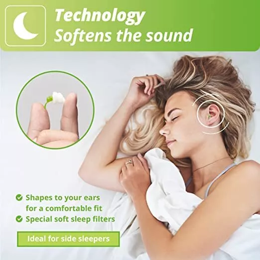 alpine sleepsoft ear plugs - reduce snoring and improves sleep - soft filters 2