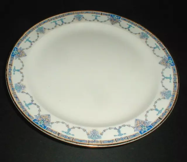 2 Taylor Smith Taylor #3011 Blue Yellow Lavender Swag Floral Dinner Plates (46)